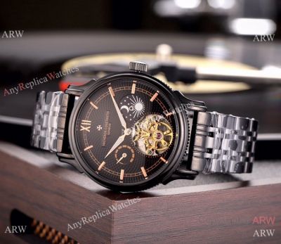 Solid Black Vacheron Constantin Tourbillon Watch - Best Replica